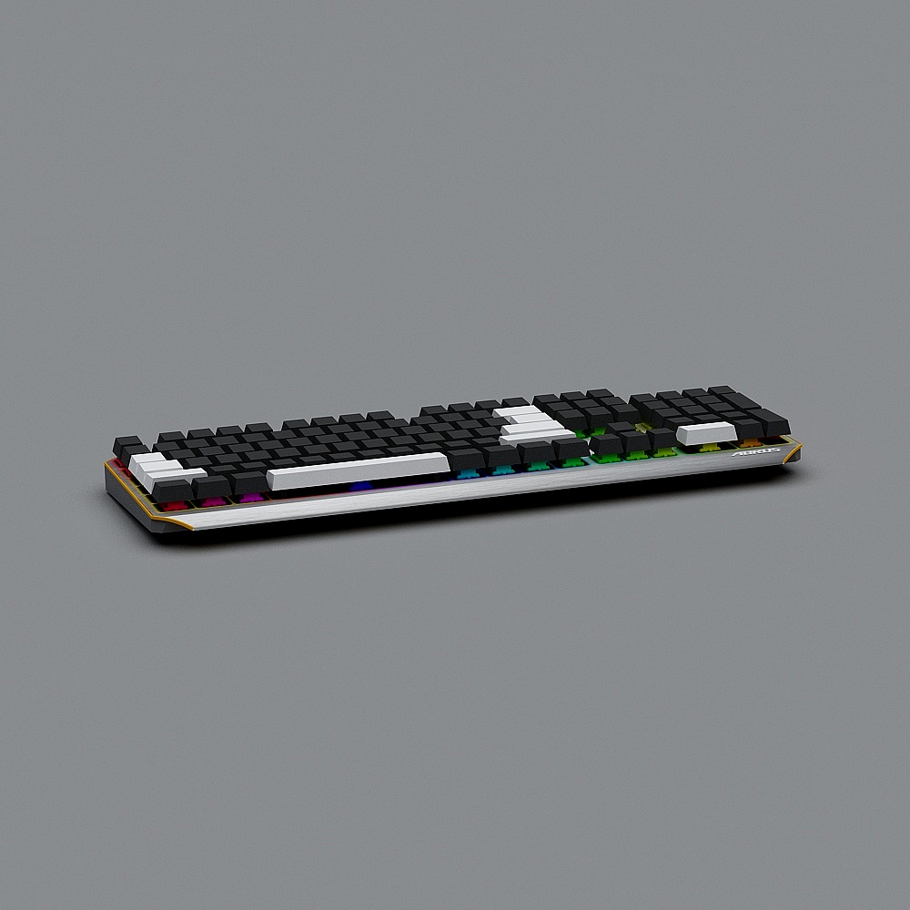 Stylish Low-Poly Keyboard 3D model