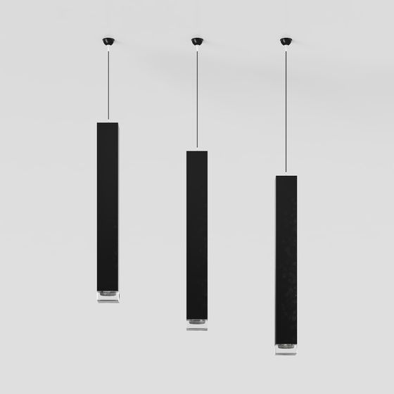 Stylish Hanging Light 3D model for Creative Projects