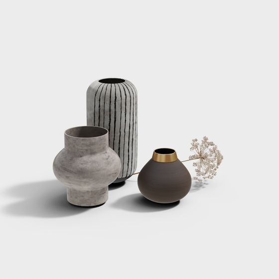 Urban Vases 3D model for Modern Aesthetics