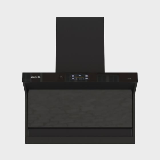 Range Hood 719QY 3D Model in Black