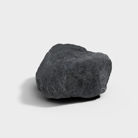 High-Detail Low-Polygon Mountain Rock 3D Model