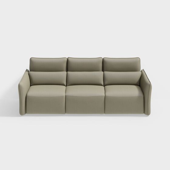 Urban Comfort Low-Poly Sofa 3D model