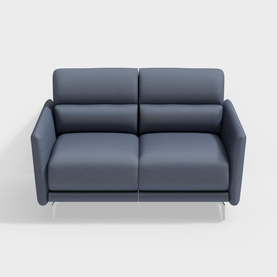 Stylish Blue Sofa 3D Model for Contemporary Spaces