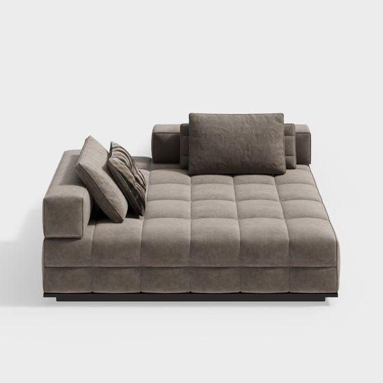 Stylish Low-Poly Sofa 3D model for Modern Interiors