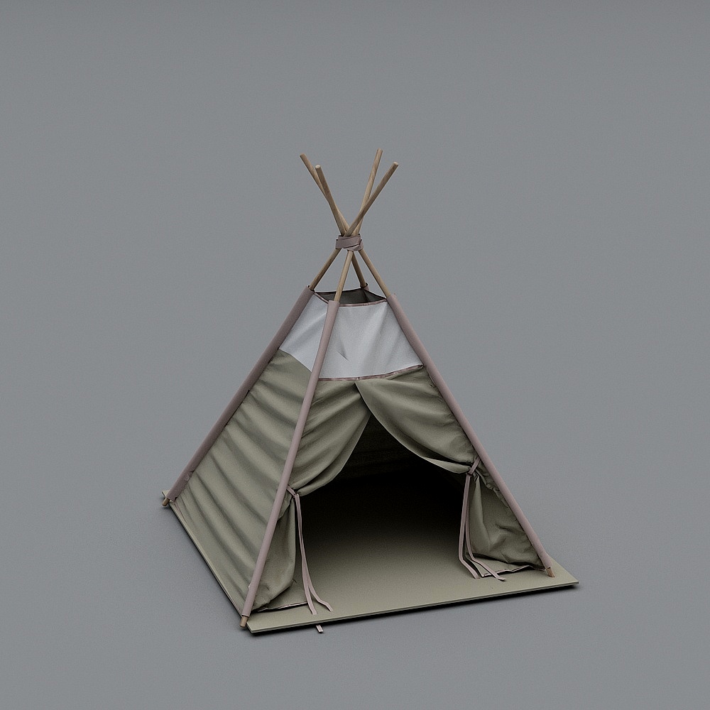 Little Explorer Tent 3D model for Outdoor Adventures