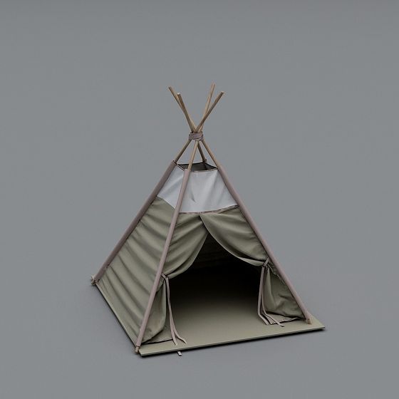 Charming Little Explorer Tent 3D model for Kids