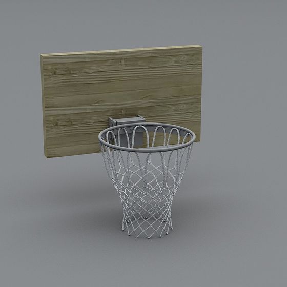 Low-Polygon Basketball Hoop 3D Model