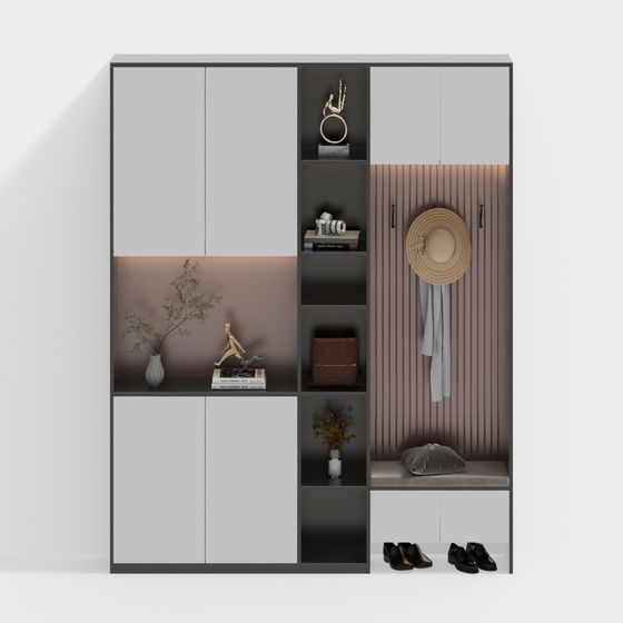 Modern Minimalist Entrance Cabinet 3D model