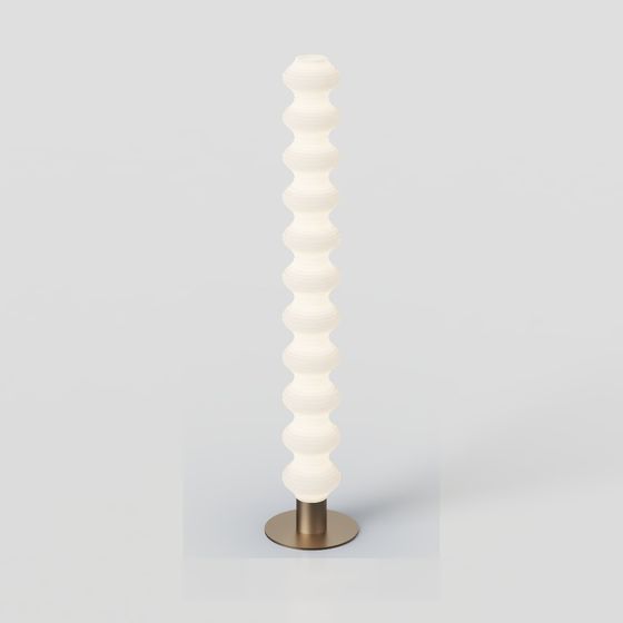Elegant Brown Floor Lamp 3D Model