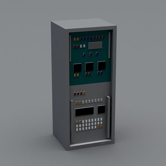 Retro Control Panel 3D model for Creative Projects