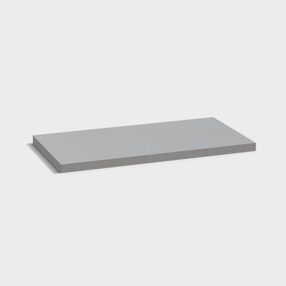 Minimalist Concrete Rectangular Platform 3D model