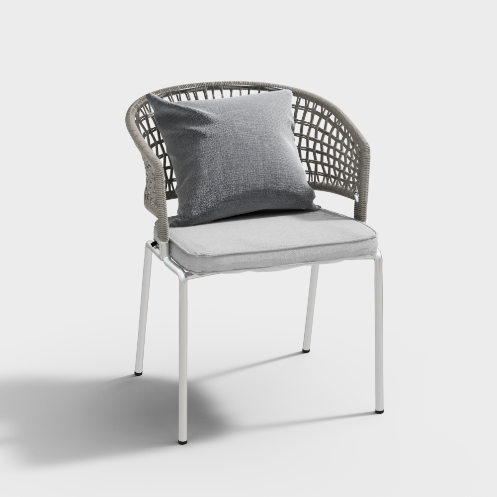 24-Silla individual para exteriores