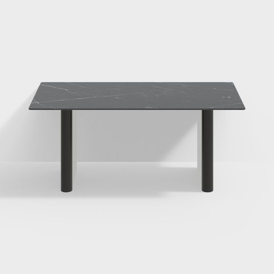 Rica Dining Table 3D Model in Lightning Black