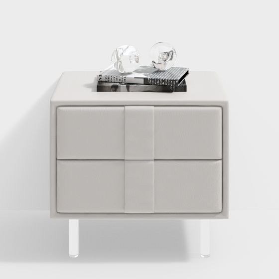 Stylish Minimalist Nightstand 3D Model
