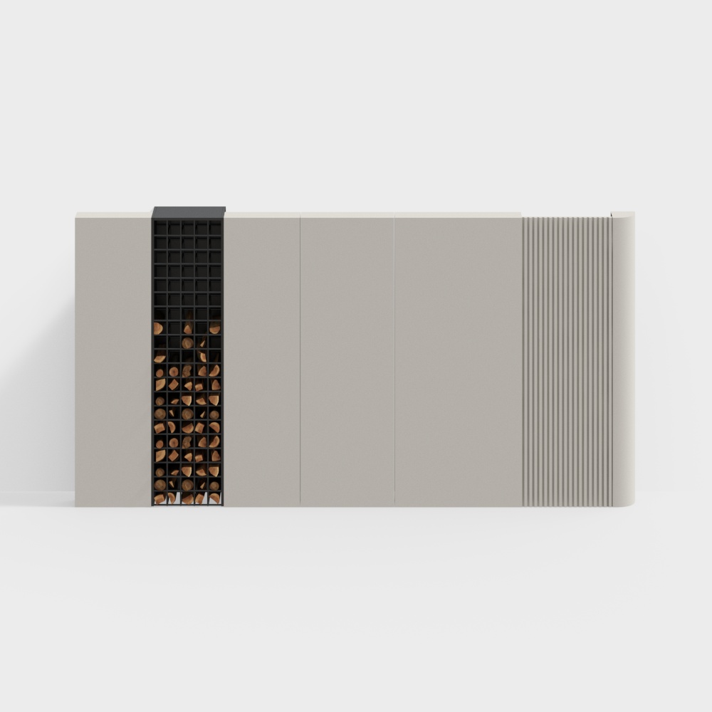 Urban Storage Unit 3D Model – Minimalist Gray Metal Design