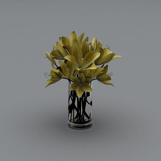 Lily Bouquet 3D model
