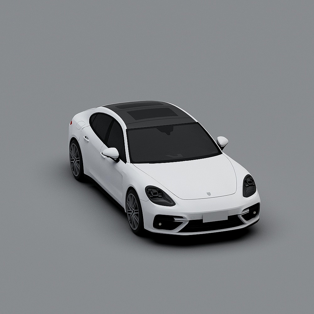 Stylish Low-Polygon Sports Car 3D model