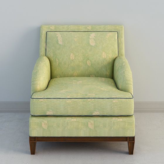 Unique Low-Poly Armchair 3D model with Vintage Charm