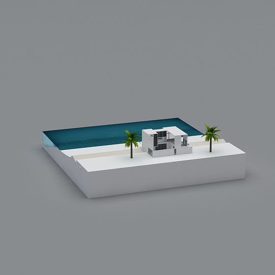 Stunning Modern Beach House 3D model