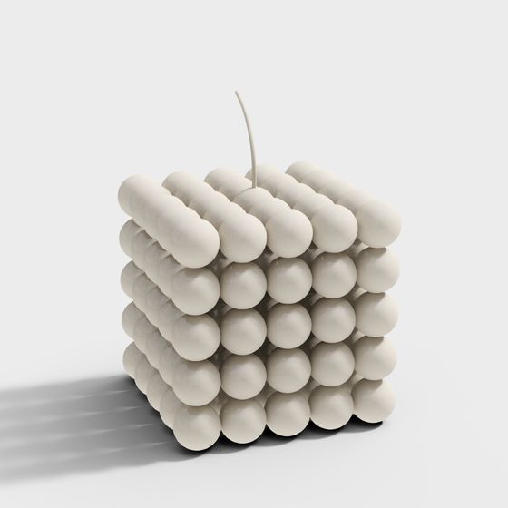 Molecular Cube Low-Poly 3D model