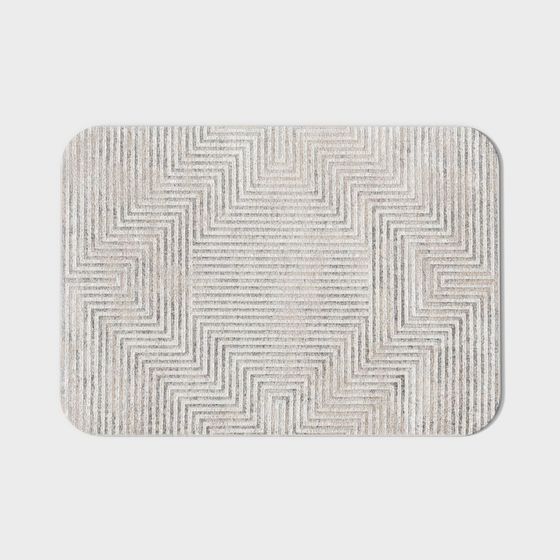 Wabi-Sabi Square Carpet 3D Model in Gray