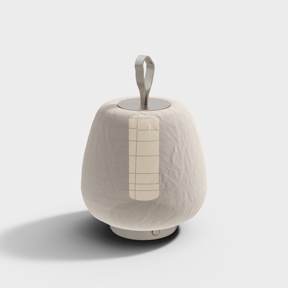 Luminous Shade 3D Model – Soft Beige Low-Poly Light