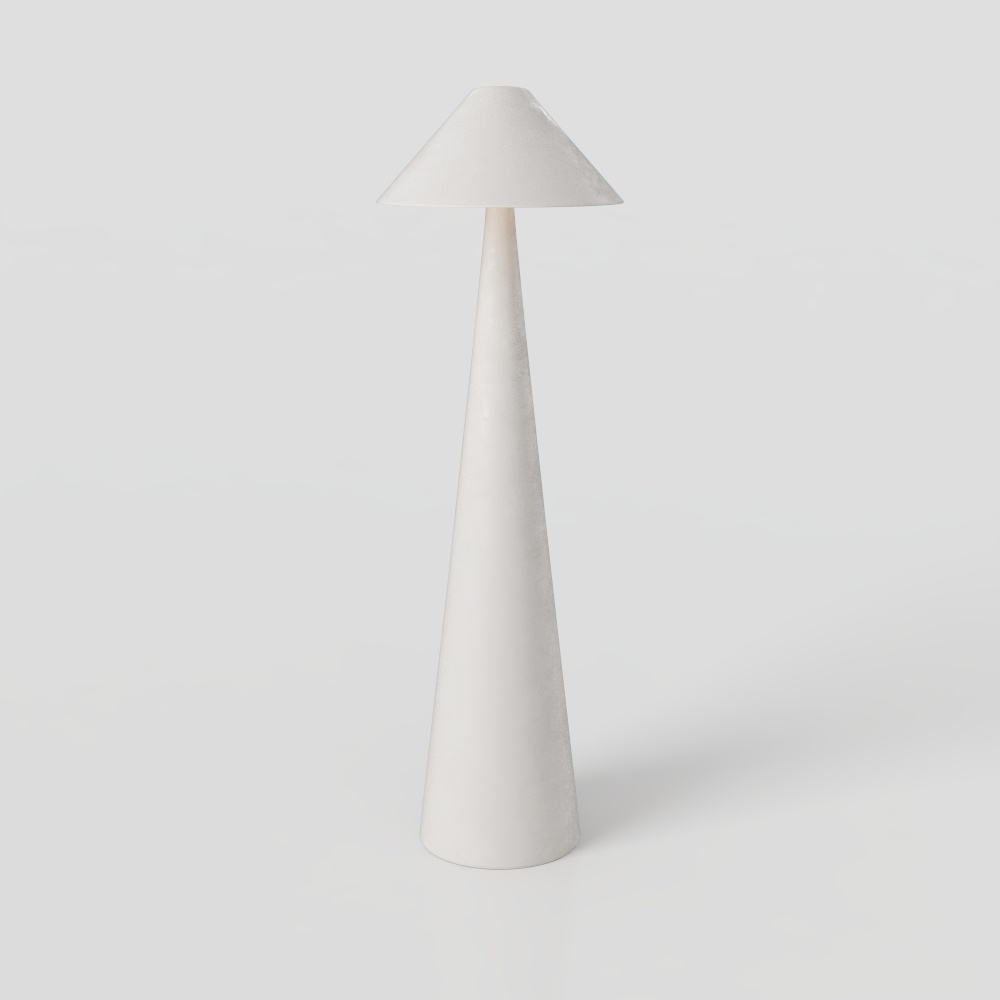 Modern Cone Table Lamp 3D Model – Minimalist Marble Design