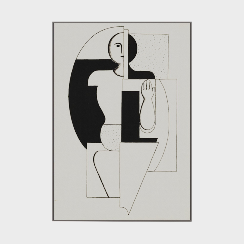 Abstract Figure 3D Model – Minimalist Modern Geometry