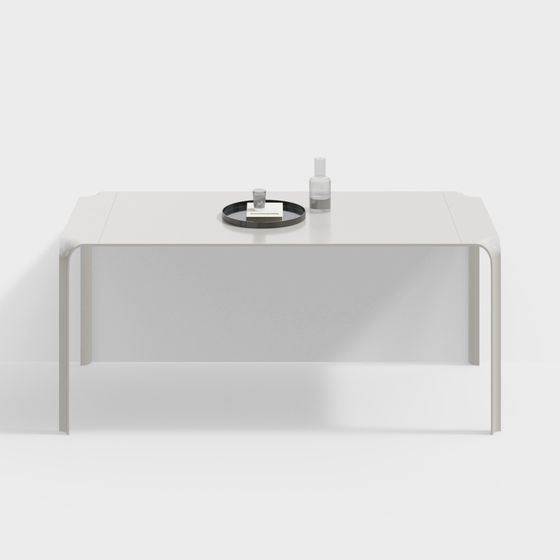 Streamlined Office Desk 3D Model