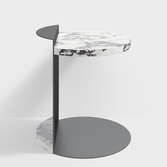 Sleek Round Table 3D Model for Contemporary Interiors