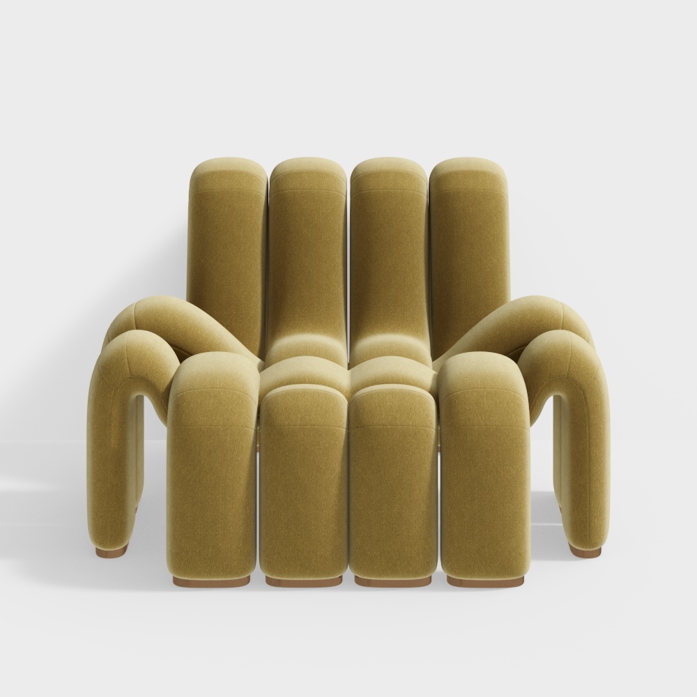 Sofá individual de estilo crema moderno