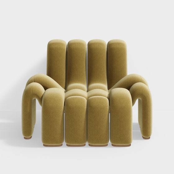 Sofá individual de estilo crema moderno