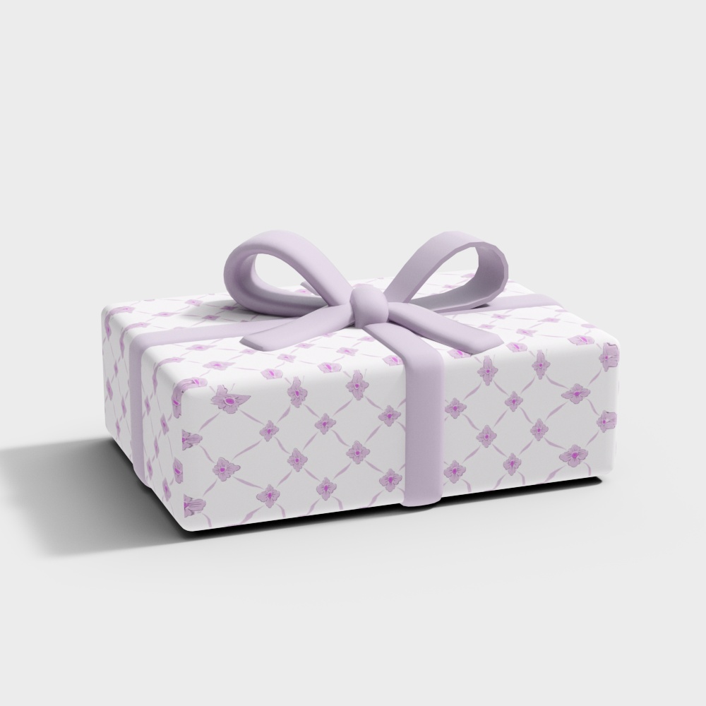 Elegant Gift Box 3D Model