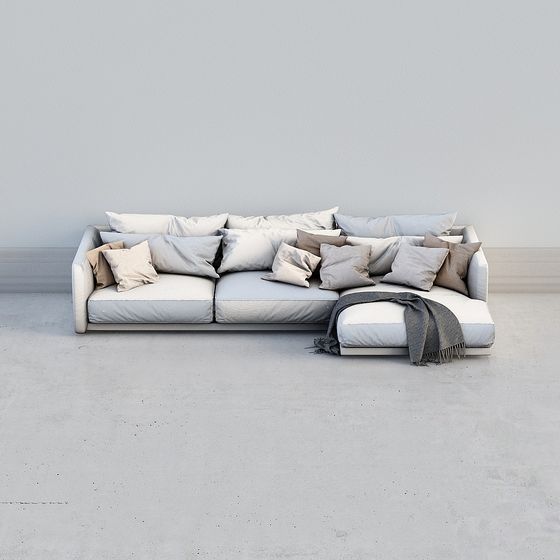 Low Poly Modern Sofa 3D model Design