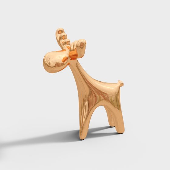 Charming Gold Fawn 3D model