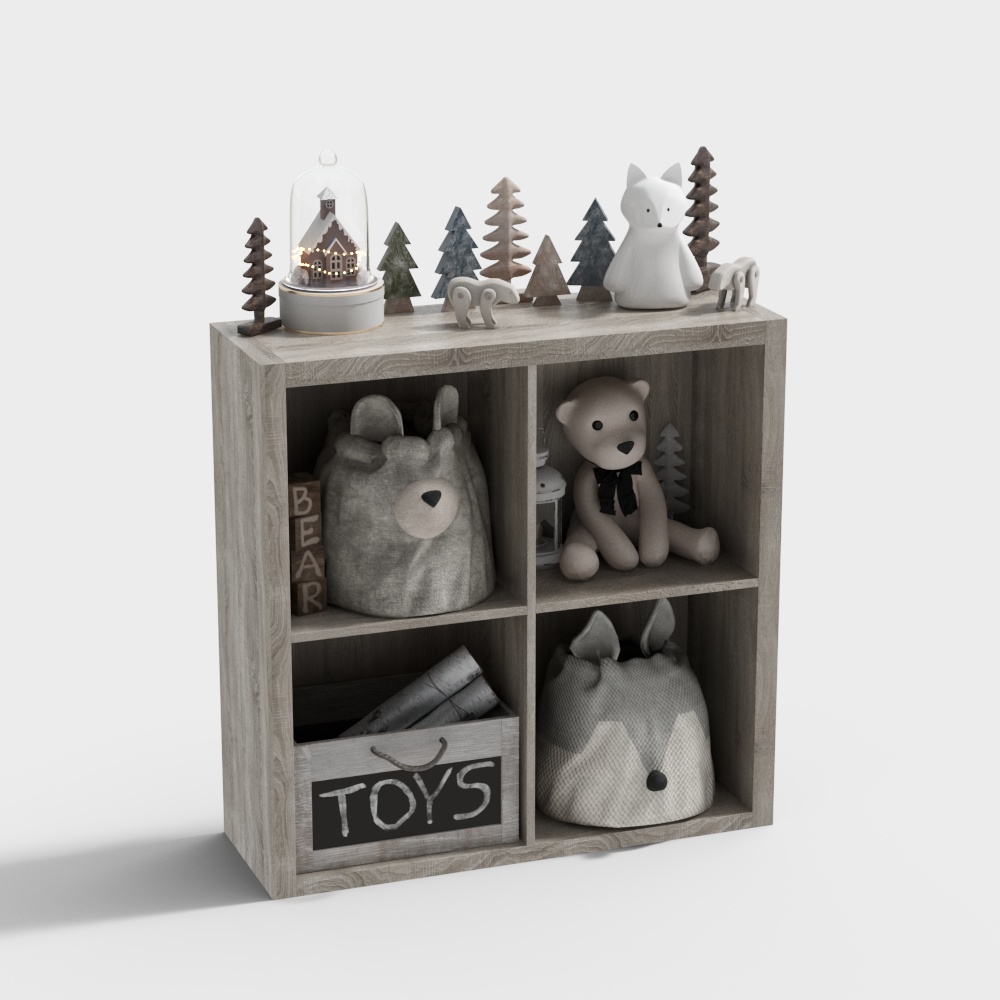 Modern Christmas ornament cabinet