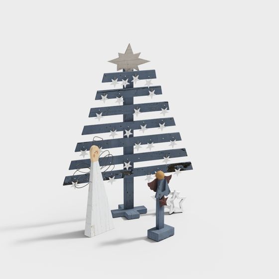 Charming Low Poly Christmas Tree 3D model for Festive Design