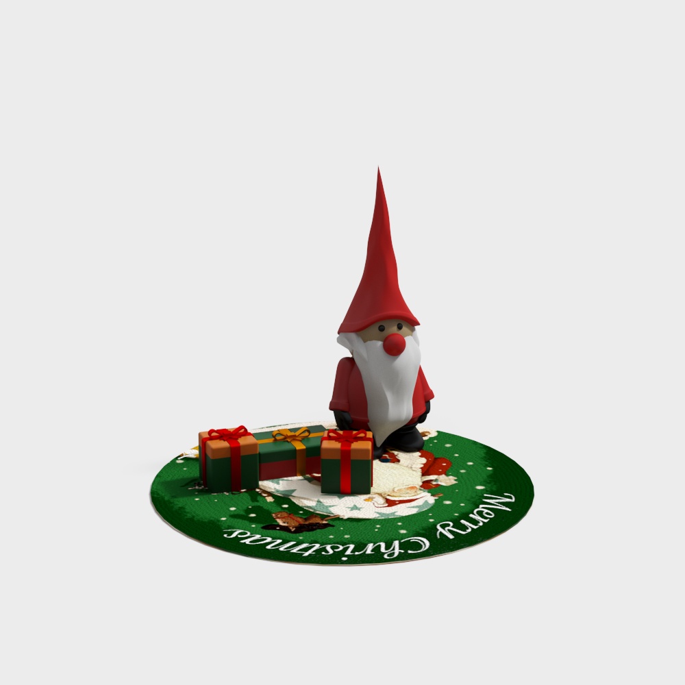 Festive Christmas Gnome 3D model