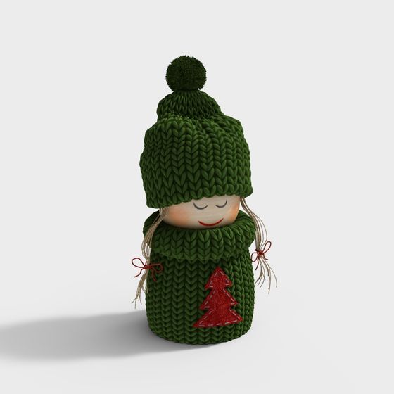 Charming Snowy Elf 3D Model