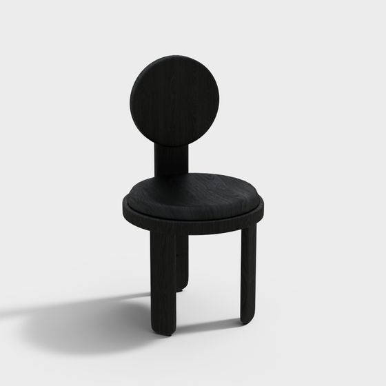 Stylish Round Stool 3D Model Design