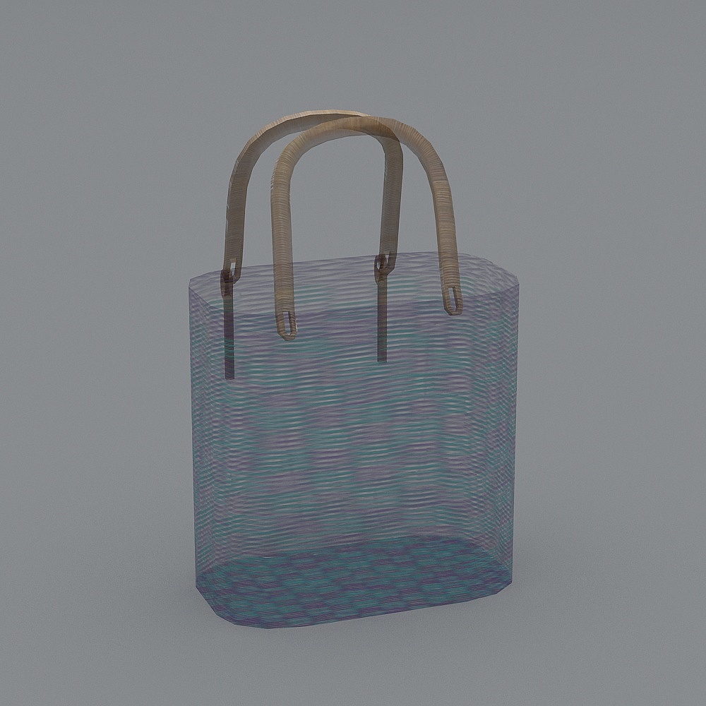 Transparent Woven Tote Bag 3D Model