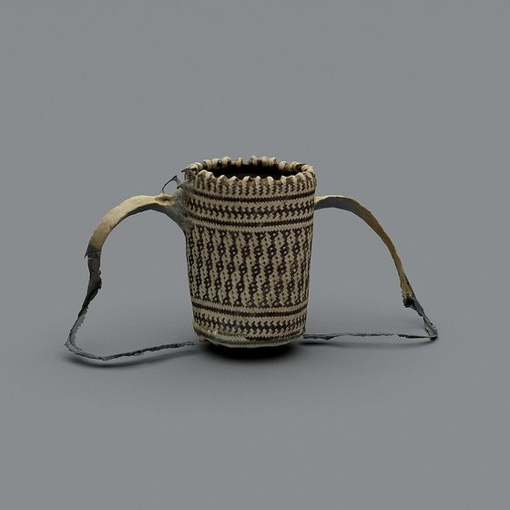 Traditional Woven Basket 3D model