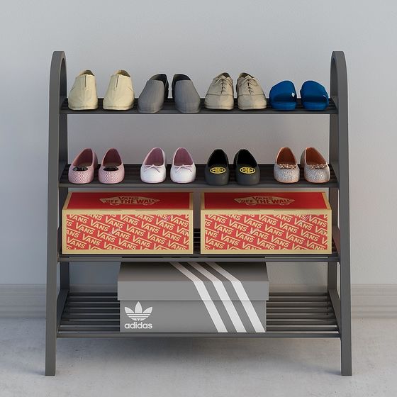 Modern Minimalist Shoe Rack 3D model