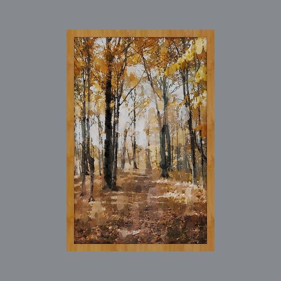 Autumn Forest Low-Poly 3D Model