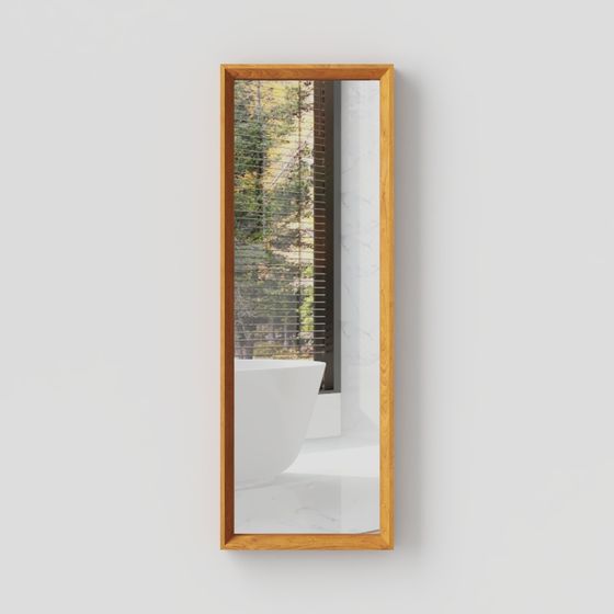 Elegant Low-Poly Mirror 3D model for Modern Interiors