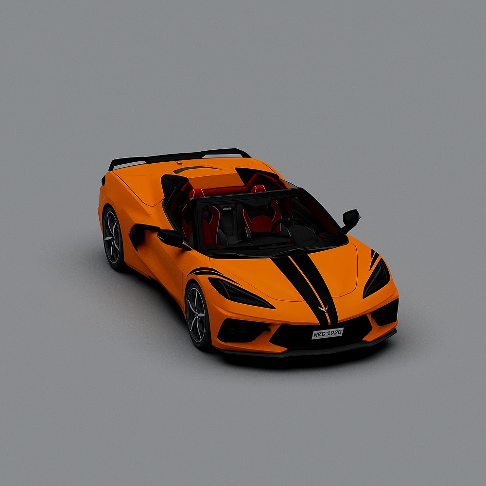 Speed Spirit 3D model - Orange Sports Car
