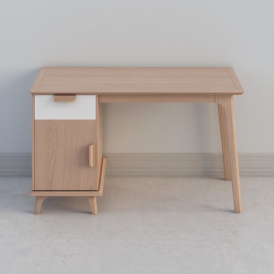 Stylish Corner Work Table 3D model for Modern Spaces