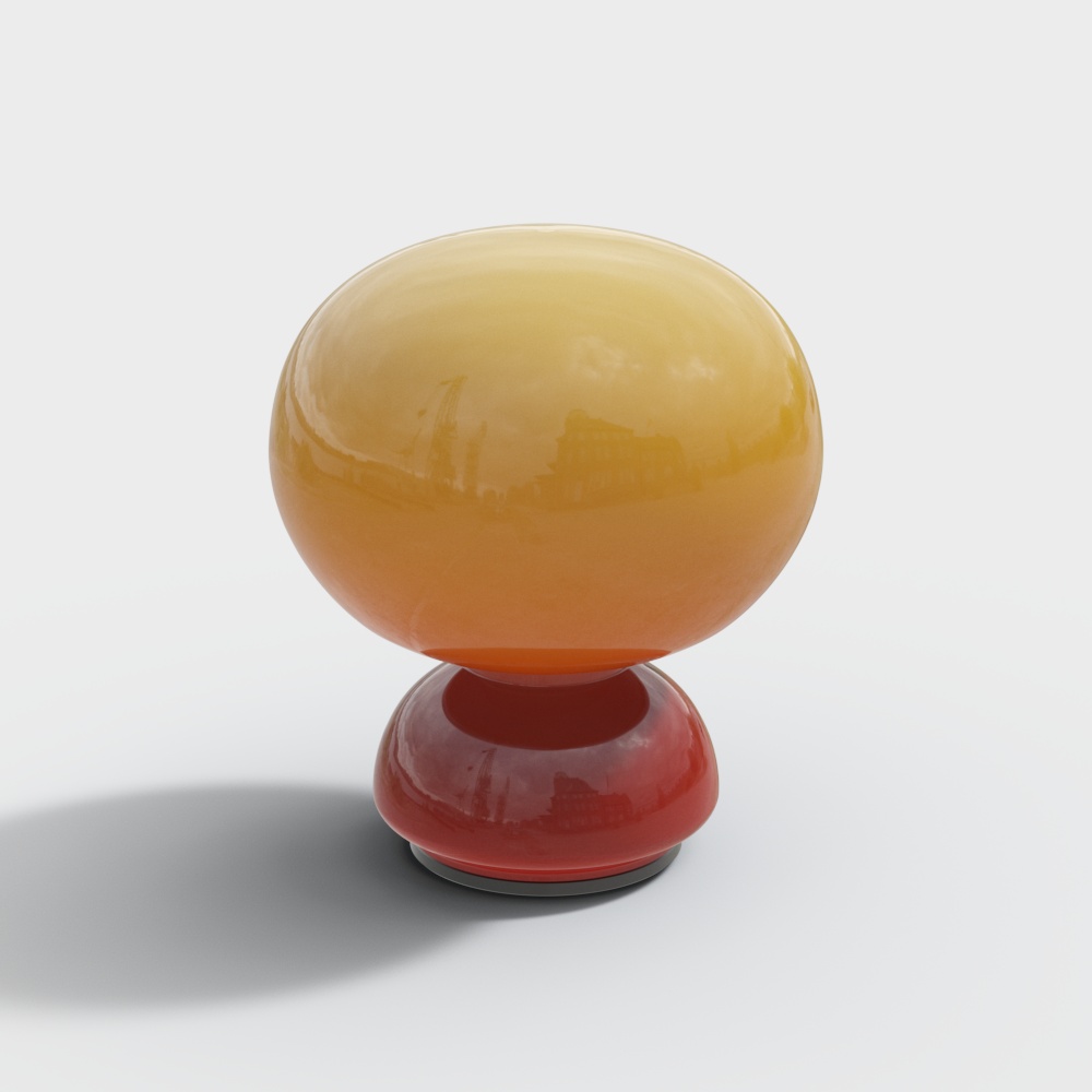 Glowing Orb 3D Model – Vibrant Gradient Glass Design