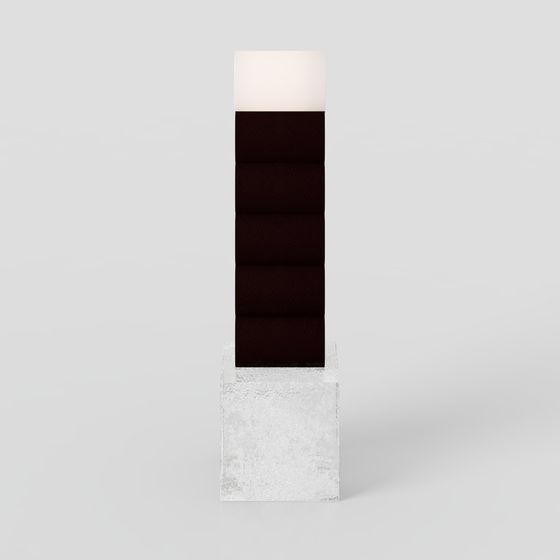 Concrete Lamp Post 3D model