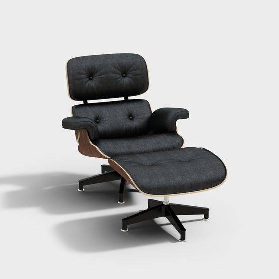 Eames Lounge Chair and Ottoman 3D model for Modern Interiors